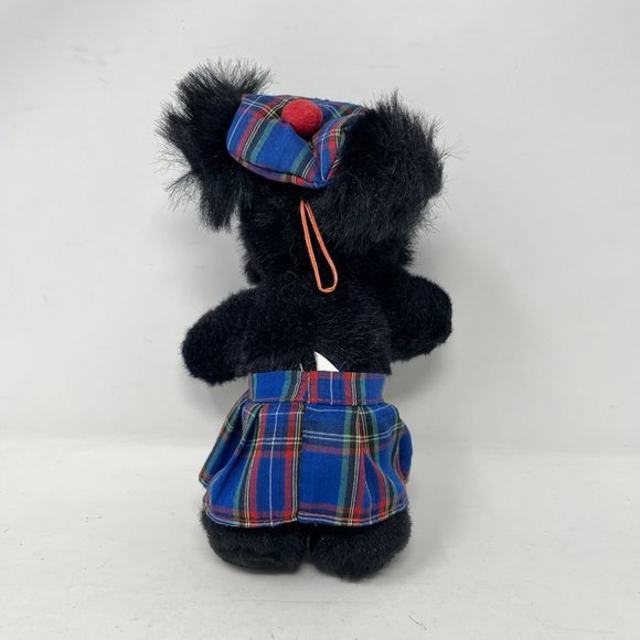 McToogal Black Scottie dog by Plaintalk Plush with Plaid Kilt & Hat I'm Yours 8" - Picture 2 of 7